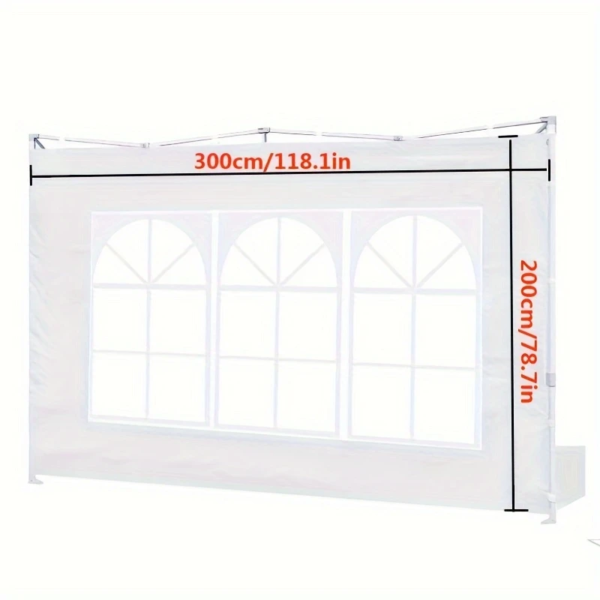 Set de 6 Paredes Cortinas 3x2 con Ventana Todo uso Impermeable