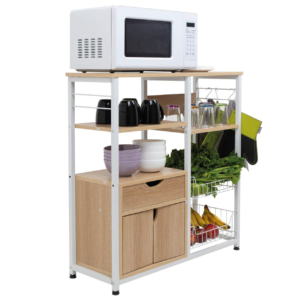 300143 Rack Mueble Multiusos Cajon Repisas Microondas Cocina Hogar