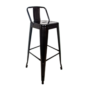 300642 Banco Alto Respaldo Tipo Tolix Vintage Minimalista Moderno