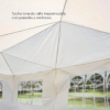 Toldo Carpa 3x9 m Armable Impermeable Con Paredes Ventana y Puerta Color Blanco