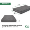 Colchon Individual En Caja 15cm Alto Memory Foam