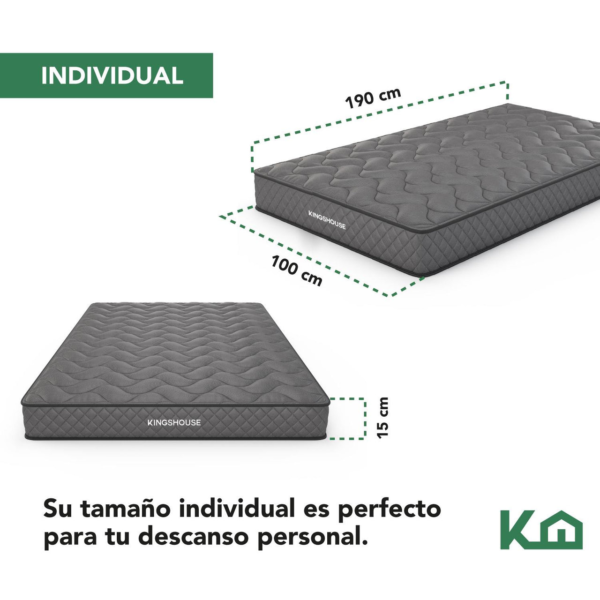 Colchon Individual En Caja 15cm Alto Memory Foam