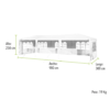 Toldo Carpa 3x9 m Armable Impermeable Con Paredes Ventana y Puerta Color Blanco