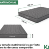 Colchon Matrimonial En Caja 15 cm Alto Memory Foam