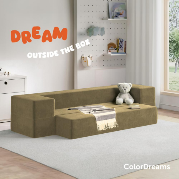 Sillón Plegable Sofá Cama Convertible Colchoneta Individual