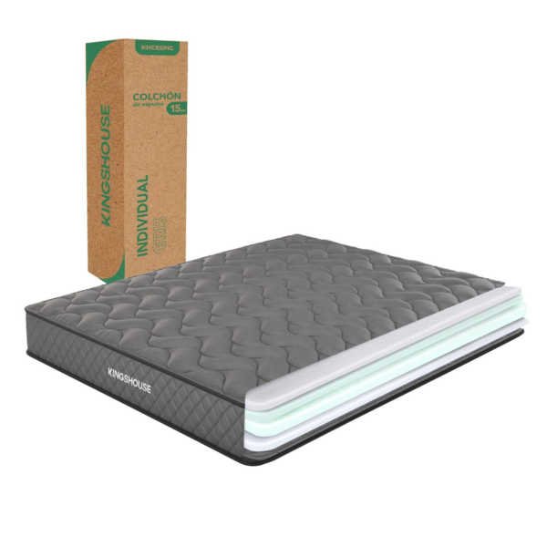 Colchon Individual En Caja 15cm Alto Memory Foam