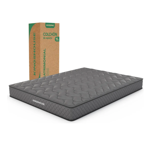 Colchon Matrimonial En Caja 15 cm Alto Memory Foam