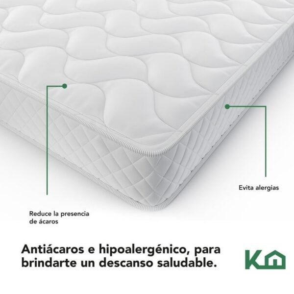 Colchon Matrimonial En Caja 15 cm Alto Memory Foam BLANCO