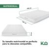 Colchon Matrimonial En Caja 15 cm Alto Memory Foam BLANCO