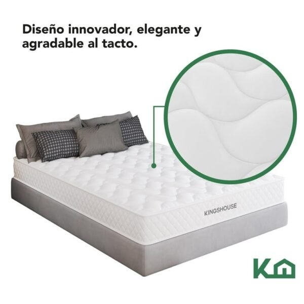 Colchon Matrimonial En Caja 15 cm Alto Memory Foam BLANCO